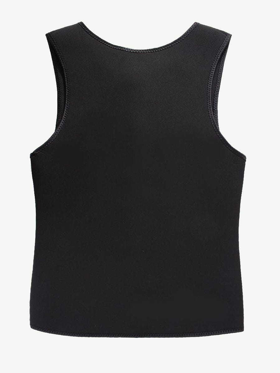 Fat Burner Black Neoprene Waist Shaper Front Zipper Plus