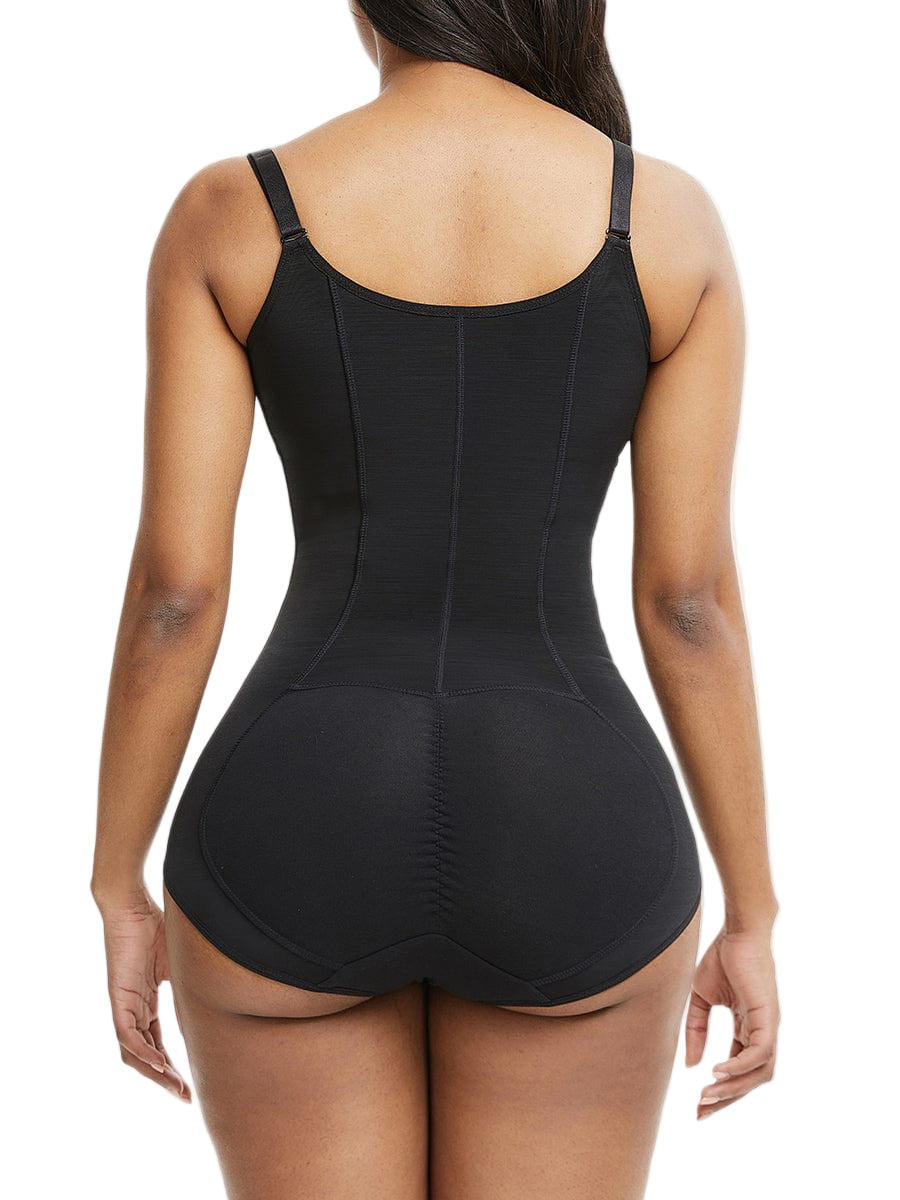 Wholesale Large Size Full Body Shaper Fajas Front Zipper Smooth Abdomen