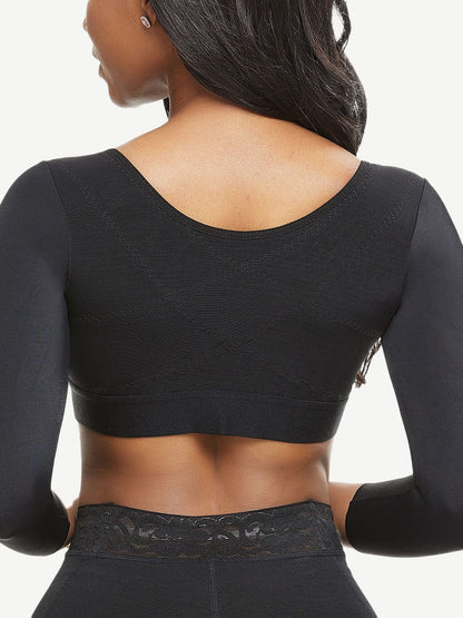 Post-Surgical 3-Row Hook Plus-Size Crop Shapewear