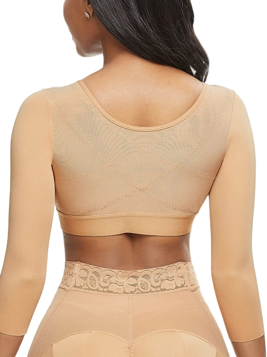 Wholesale Post-surgical Crop Shapewear 3-Row Hooks Plus Size Instantly Slims