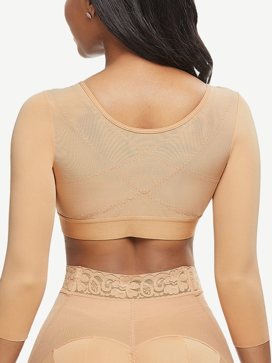 Post-Surgical 3-Row Hook Plus-Size Crop Shapewear