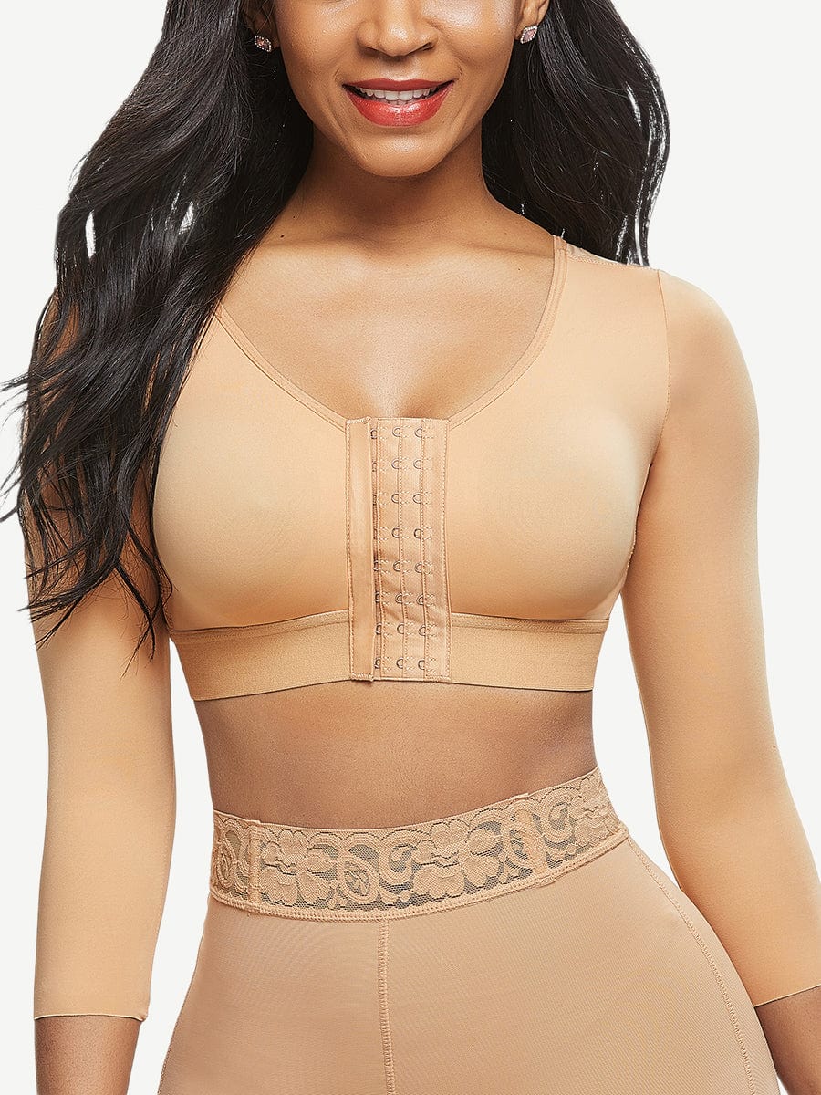 Post-Surgical 3-Row Hook Plus-Size Crop Shapewear