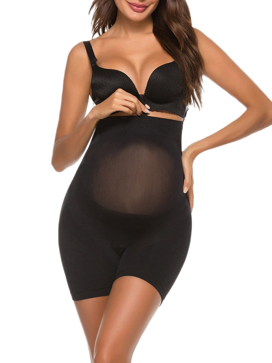 Wholesale Perfect Curves Black Seamless Pregnant Shaper Sheer Mesh Super Trendy
