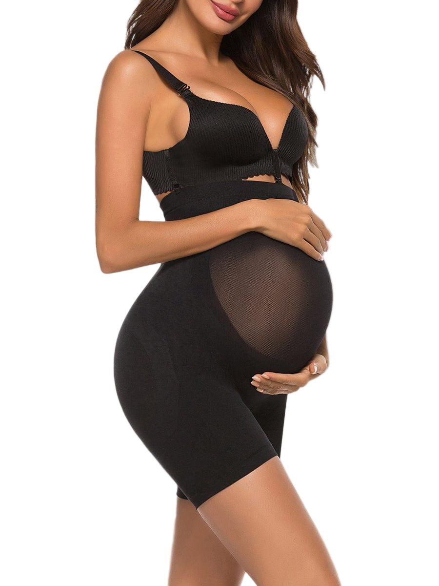 Wholesale Perfect Curves Black Seamless Pregnant Shaper Sheer Mesh Super Trendy