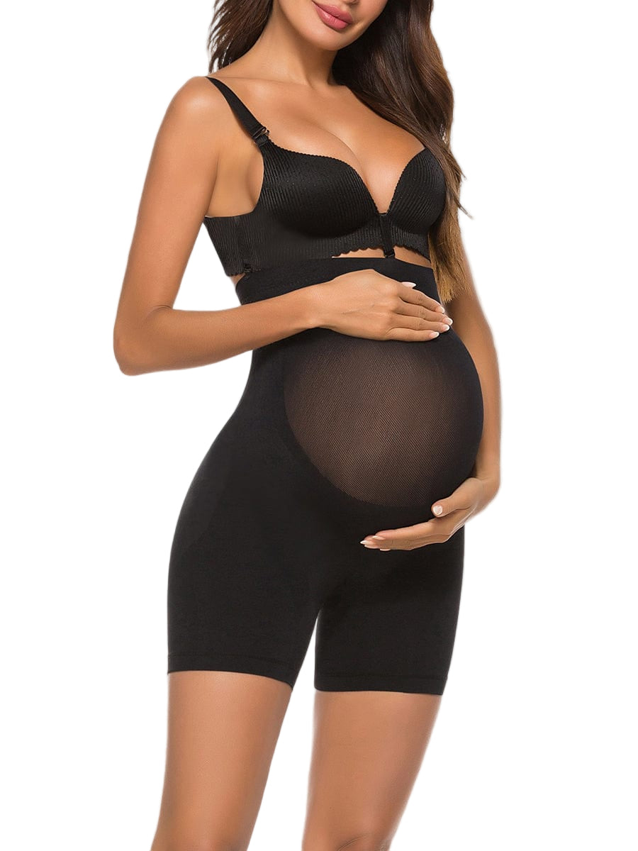 Wholesale Perfect Curves Black Seamless Pregnant Shaper Sheer Mesh Super Trendy