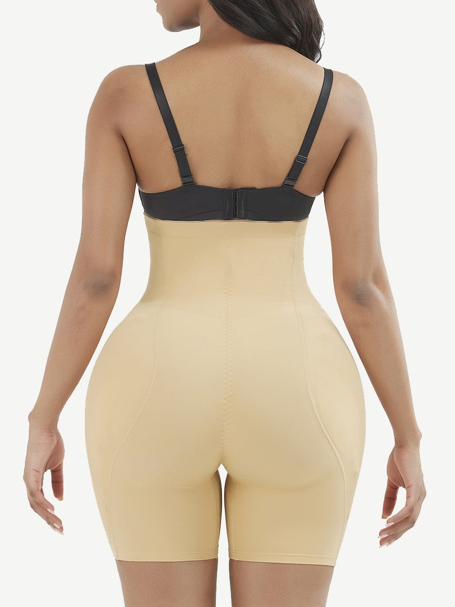 High-Waisted Tummy Control Shapewear with Removable Hip Pads