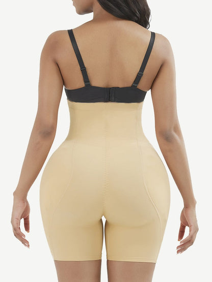 High-Waisted Tummy Control Shapewear with Removable Hip Pads