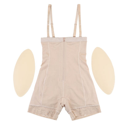 High-Waisted Lace Butt Lifter with Removable Pads
