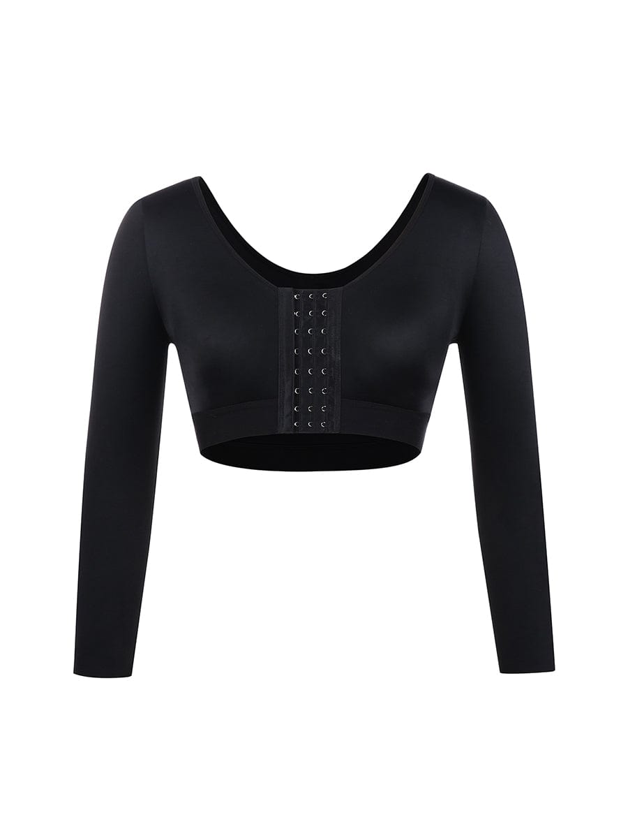 Post-Surgical 3-Row Hook Plus-Size Crop Shapewear