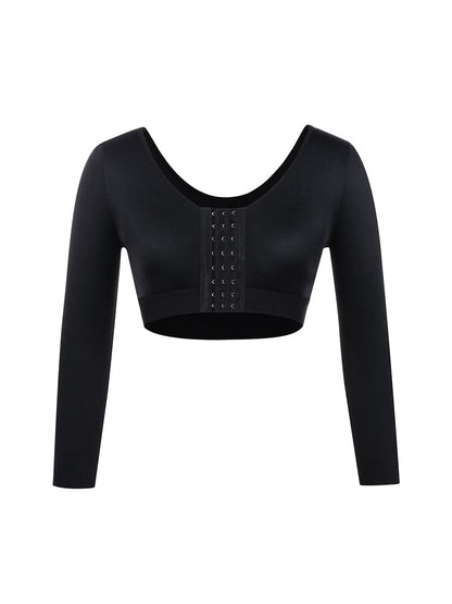 Post-Surgical 3-Row Hook Plus-Size Crop Shapewear
