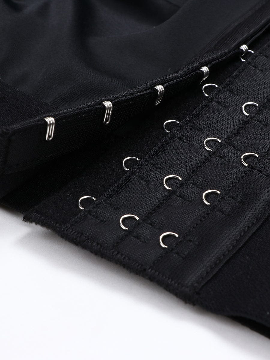 Post-Surgical 3-Row Hook Plus-Size Crop Shapewear