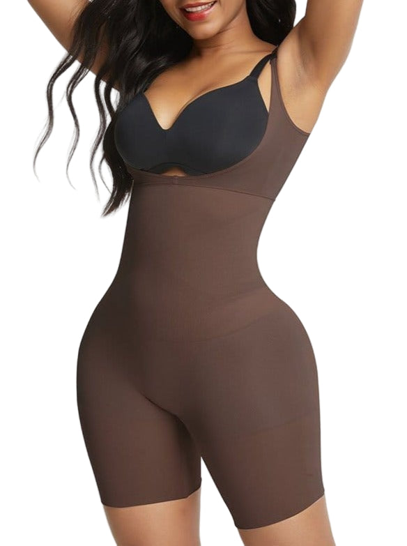 Wholesale Skin-Friendly Black Full Body Shaper Adjustable Straps Secret Slimming