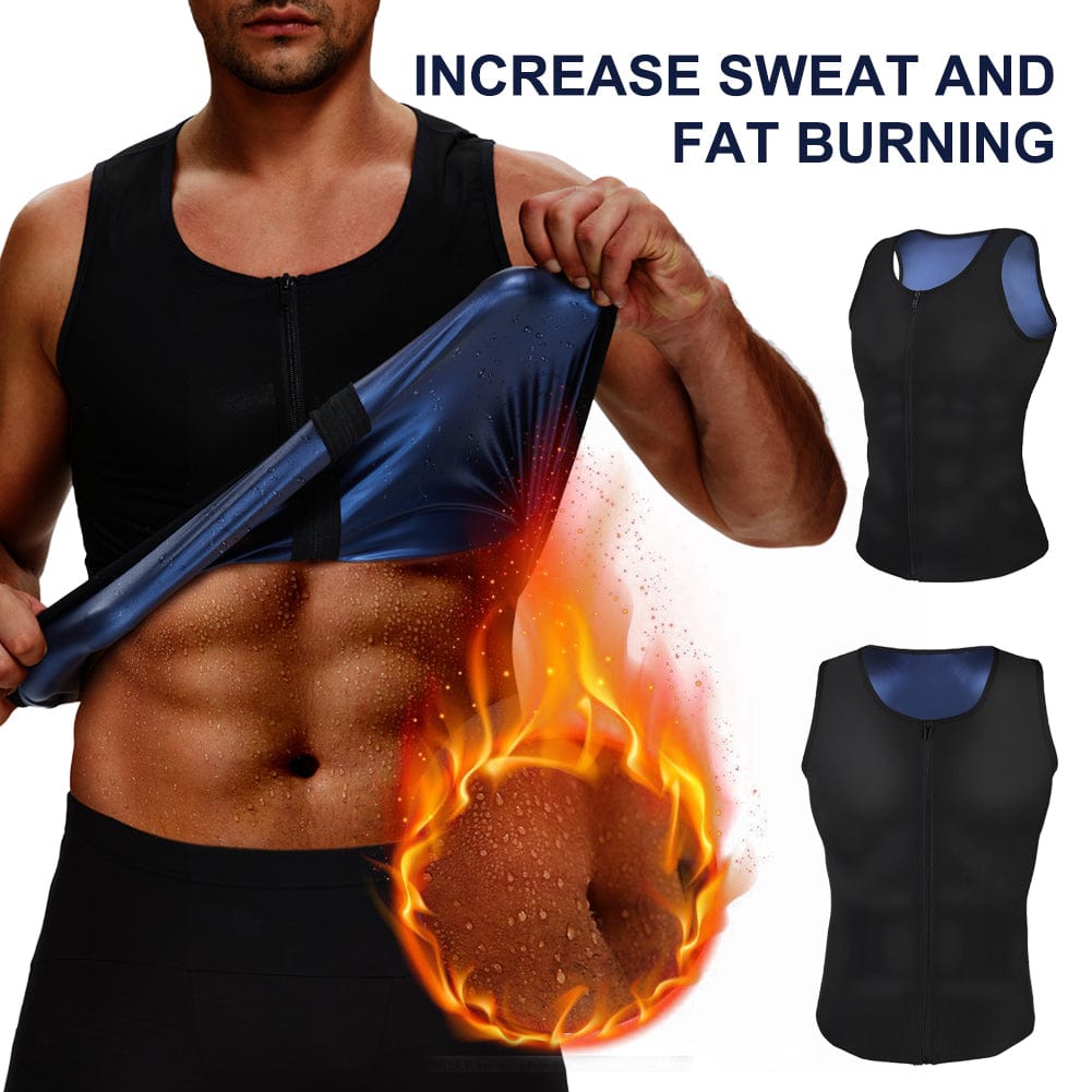 Wholesale Blue Men Plus Size Shpaewear Tank Zipper For Running