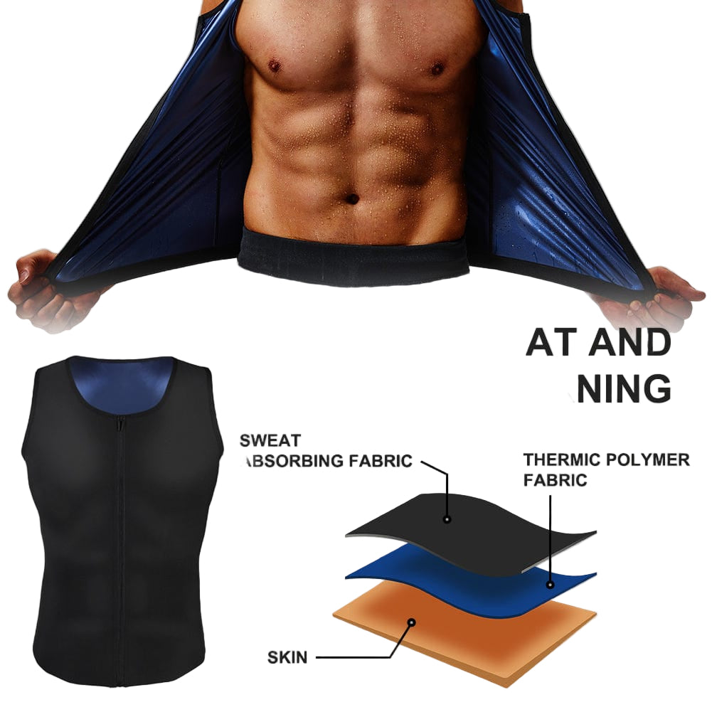 Wholesale Blue Men Plus Size Shpaewear Tank Zipper For Running