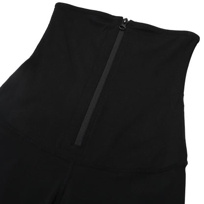 Black 2-in-1 Zip Waist Trainer Shaping Leggings