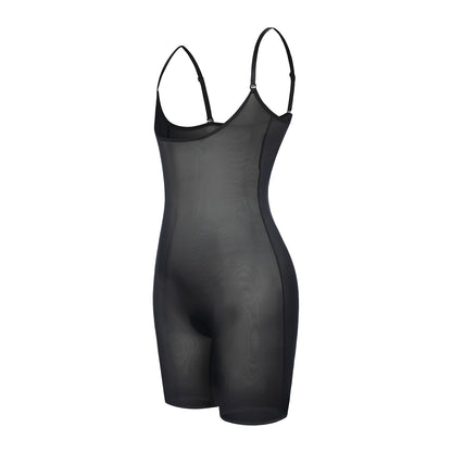 Wholesale Black Removable Straps Mesh Full Body Shaper Tummy Training