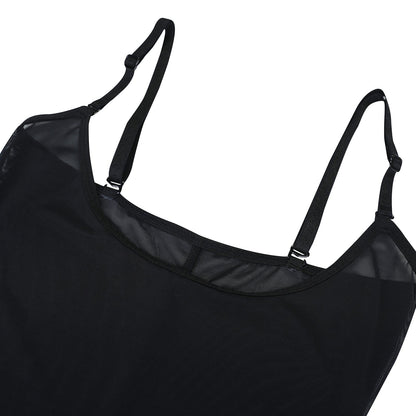 Wholesale Black Removable Straps Mesh Full Body Shaper Tummy Training
