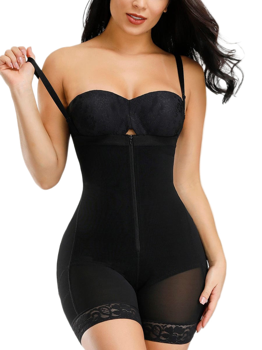 [USA Warehouse]Wholesale Detachable Straps Full Body Shaper Zipper Abdominal Control