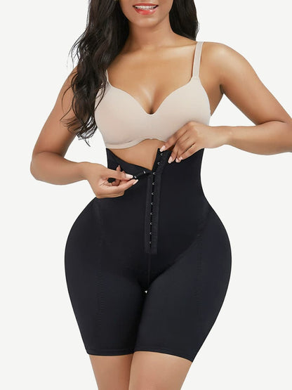 High-Waisted Tummy Control Shapewear with Removable Hip Pads