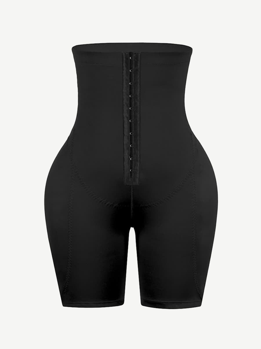 High-Waisted Tummy Control Shapewear with Removable Hip Pads