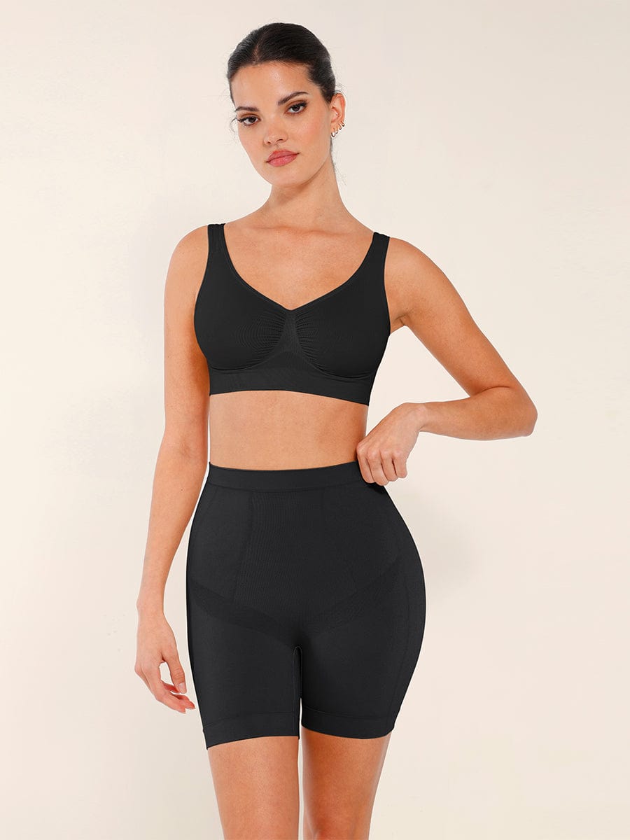 Seamless Mid-Waist Tummy Control Boyshorts