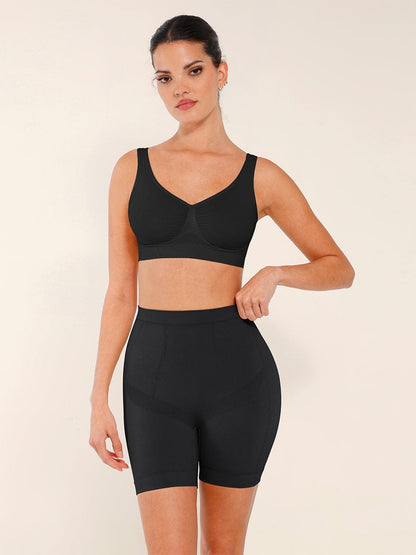 Seamless Mid-Waist Tummy Control Boyshorts