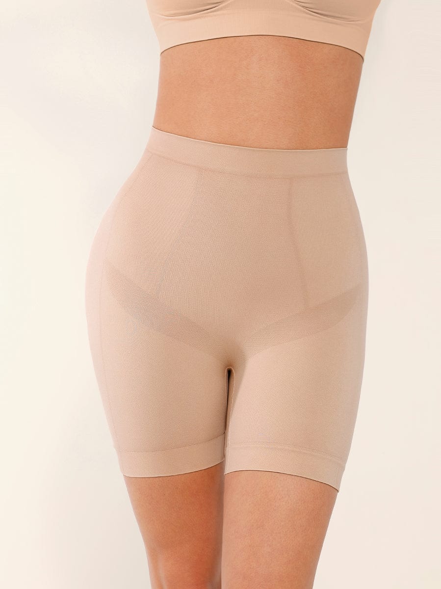 Seamless Mid-Waist Tummy Control Boyshorts