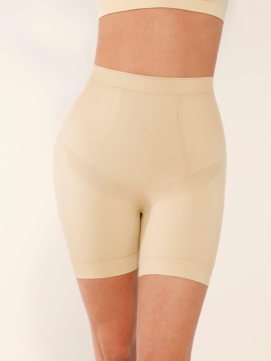 Seamless Mid-Waist Tummy Control Boyshorts