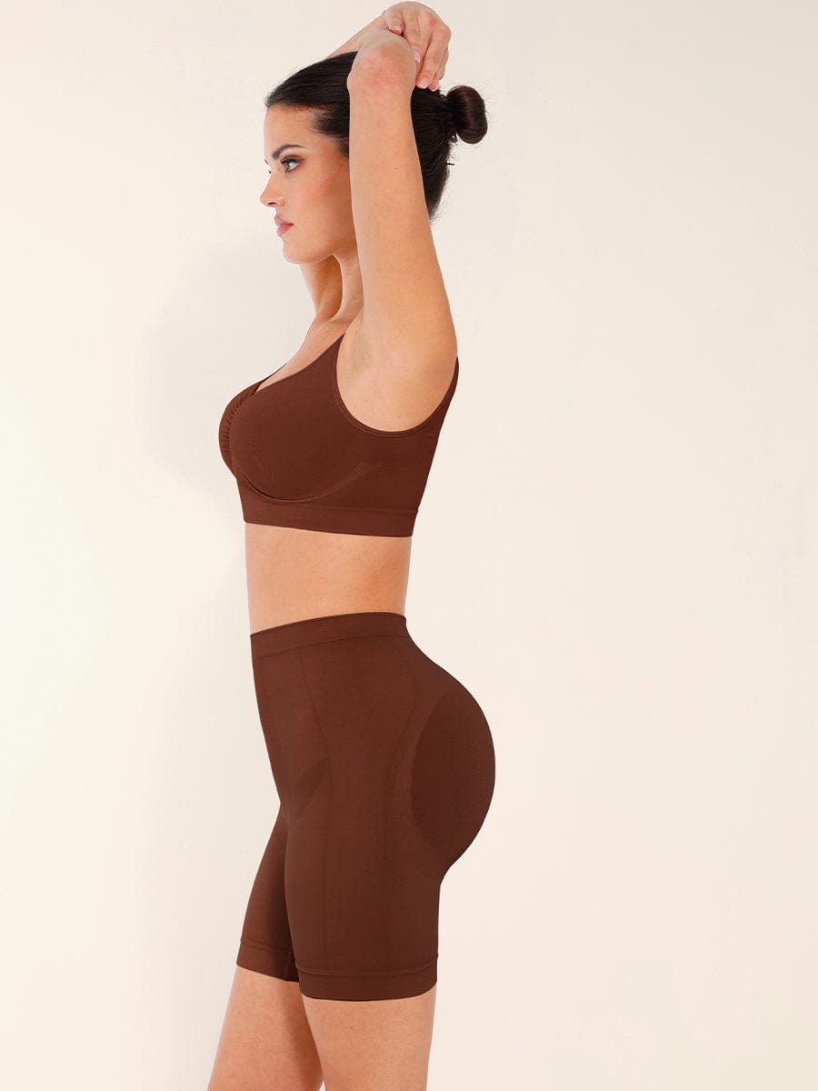 Seamless Mid-Waist Tummy Control Boyshorts