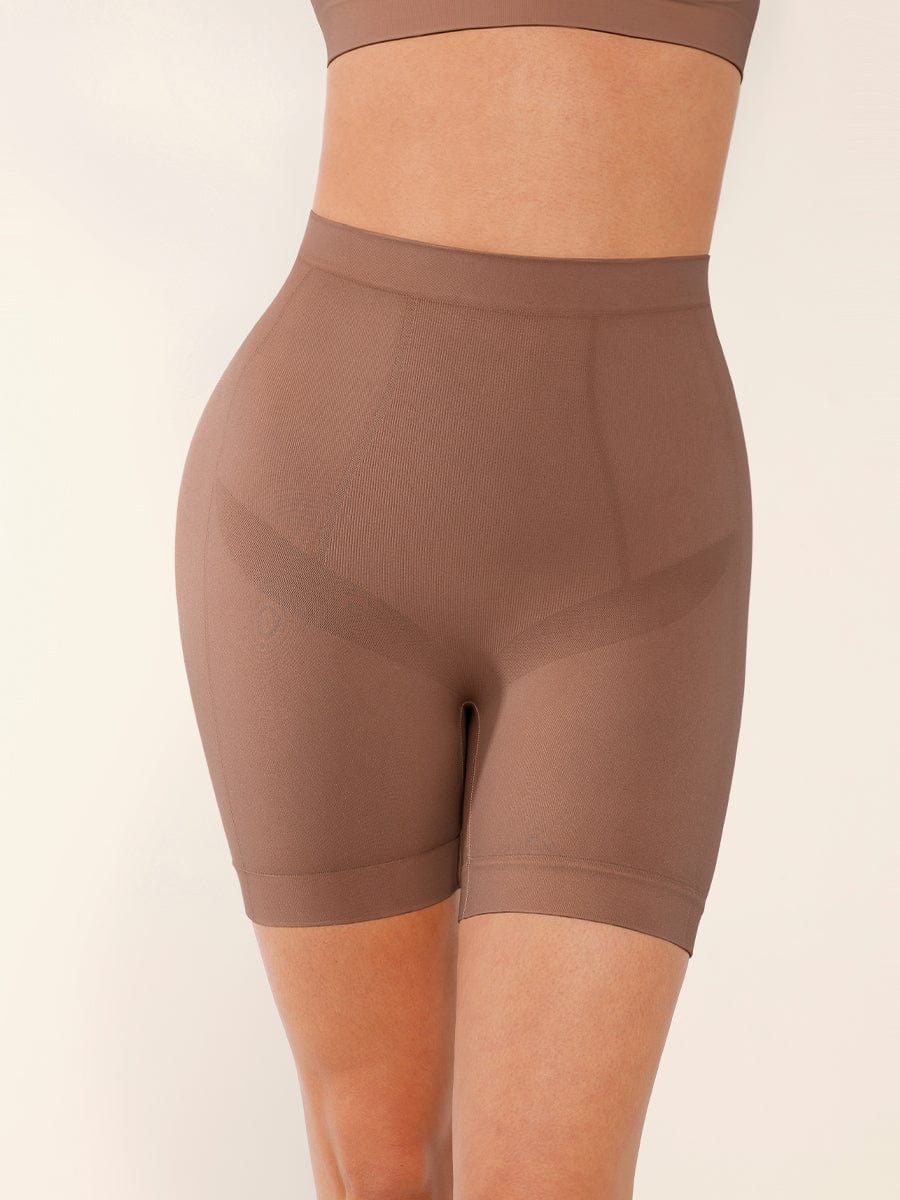 Seamless Mid-Waist Tummy Control Boyshorts