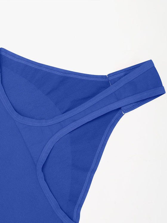One-Shoulder Cut-Out Compression Shapewear Bodysuit