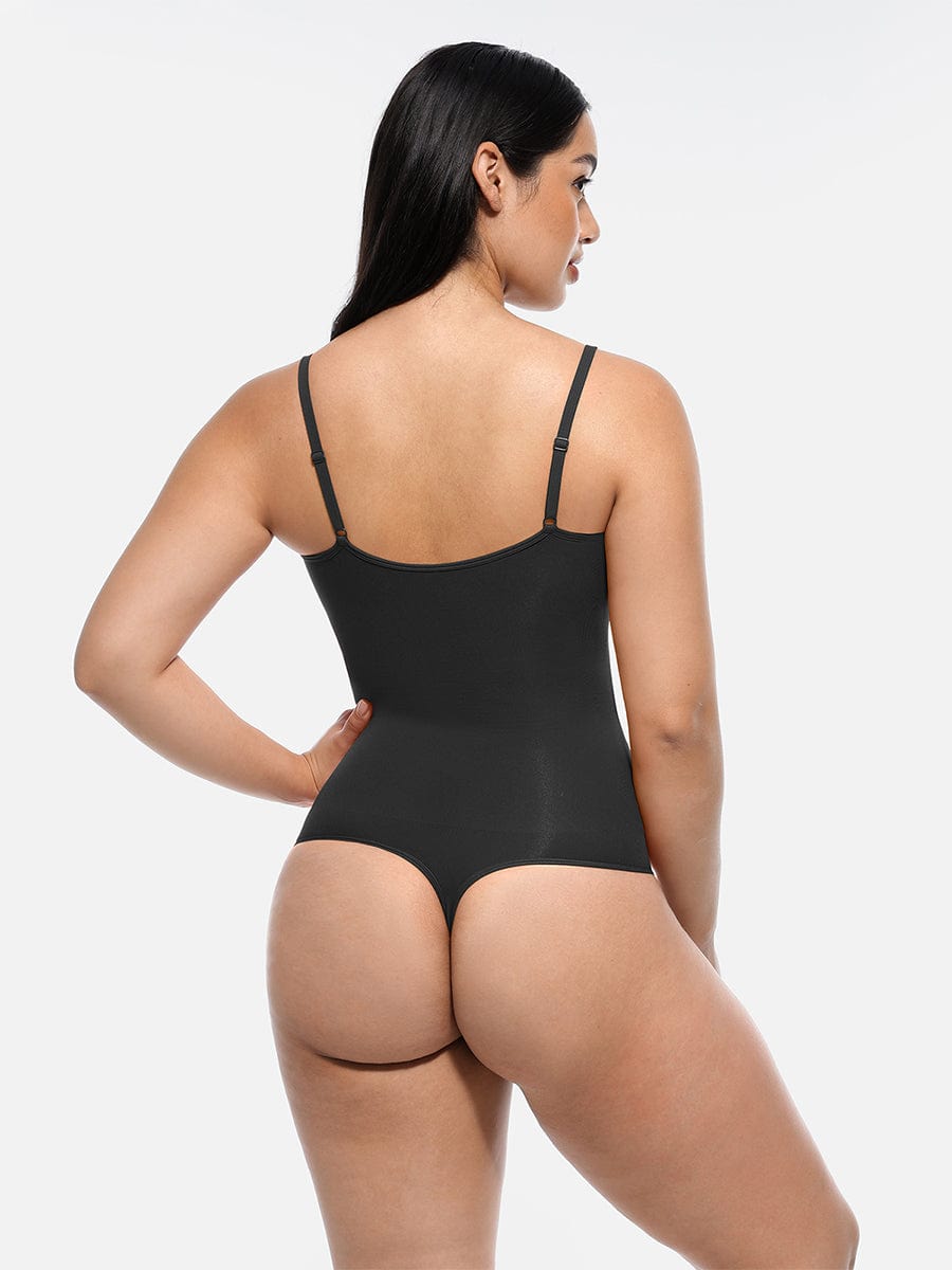 Seamless Covered-Bust Thong Bodysuit