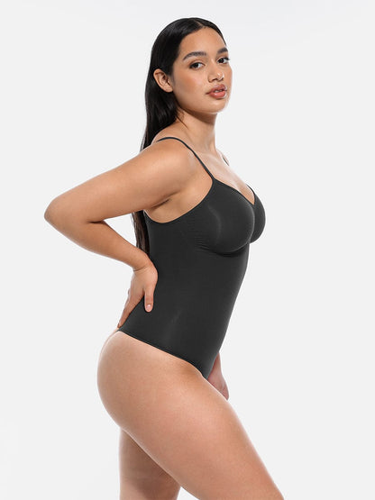 Seamless Covered-Bust Thong Bodysuit