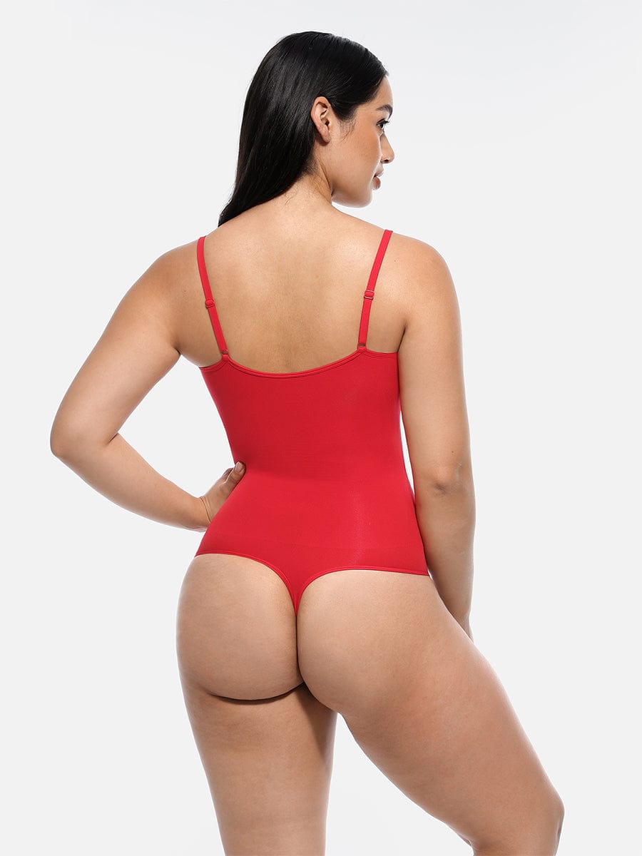 Seamless Covered-Bust Thong Bodysuit