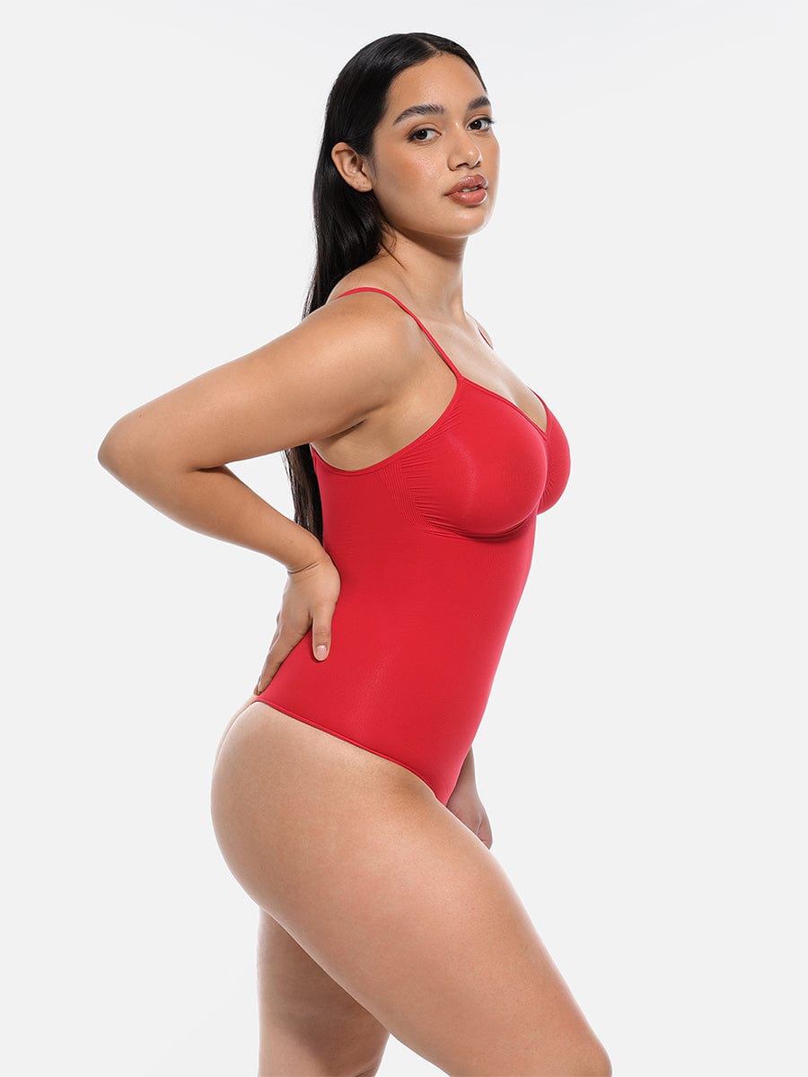 Seamless Covered-Bust Thong Bodysuit