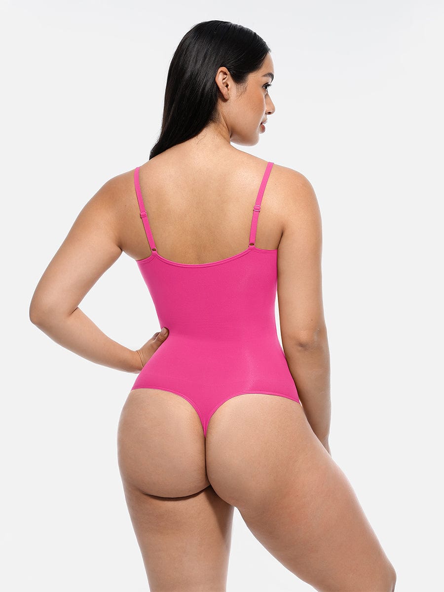 Seamless Covered-Bust Thong Bodysuit