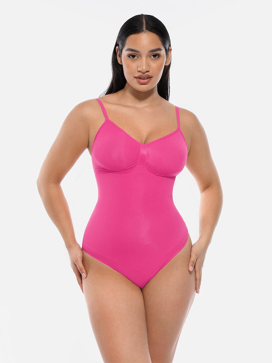 Seamless Covered-Bust Thong Bodysuit