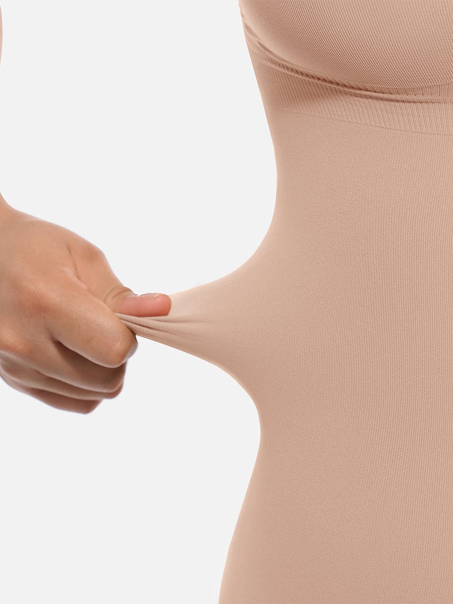 Seamless Covered-Bust Thong Bodysuit