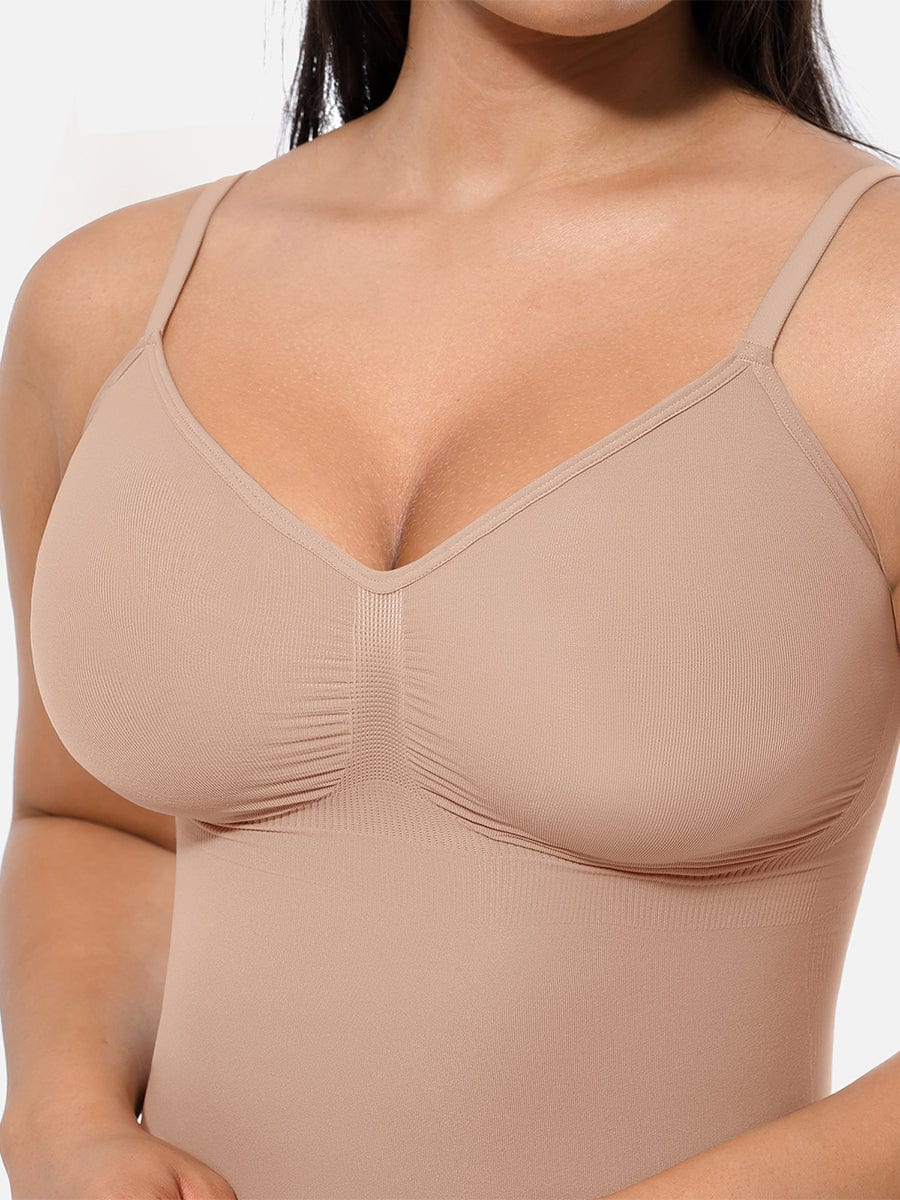 Seamless Covered-Bust Thong Bodysuit