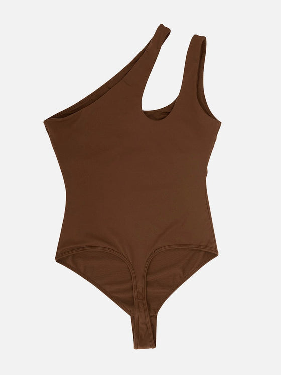 One-Shoulder Cut-Out Shapewear Bodysuit