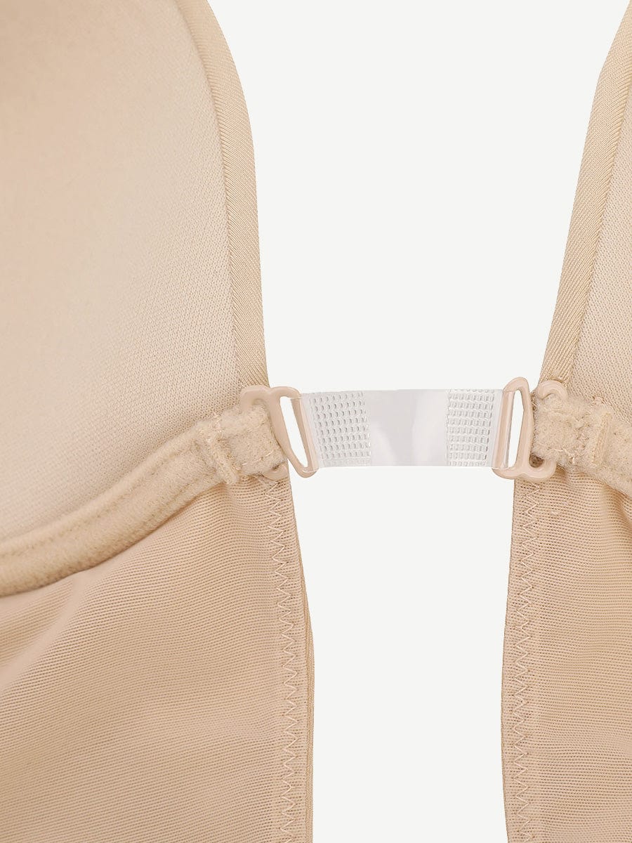 High-Waist Tummy Control Bodysuit with Nubuck Shoulder Straps