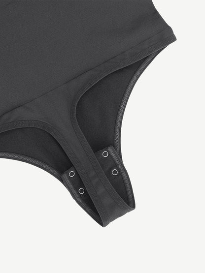 Eco-Friendly Seamless Square-Neck Waist Control Thong Bodysuit