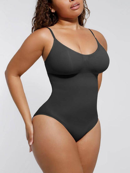 Seamless Covered-Bust Thong Bodysuit