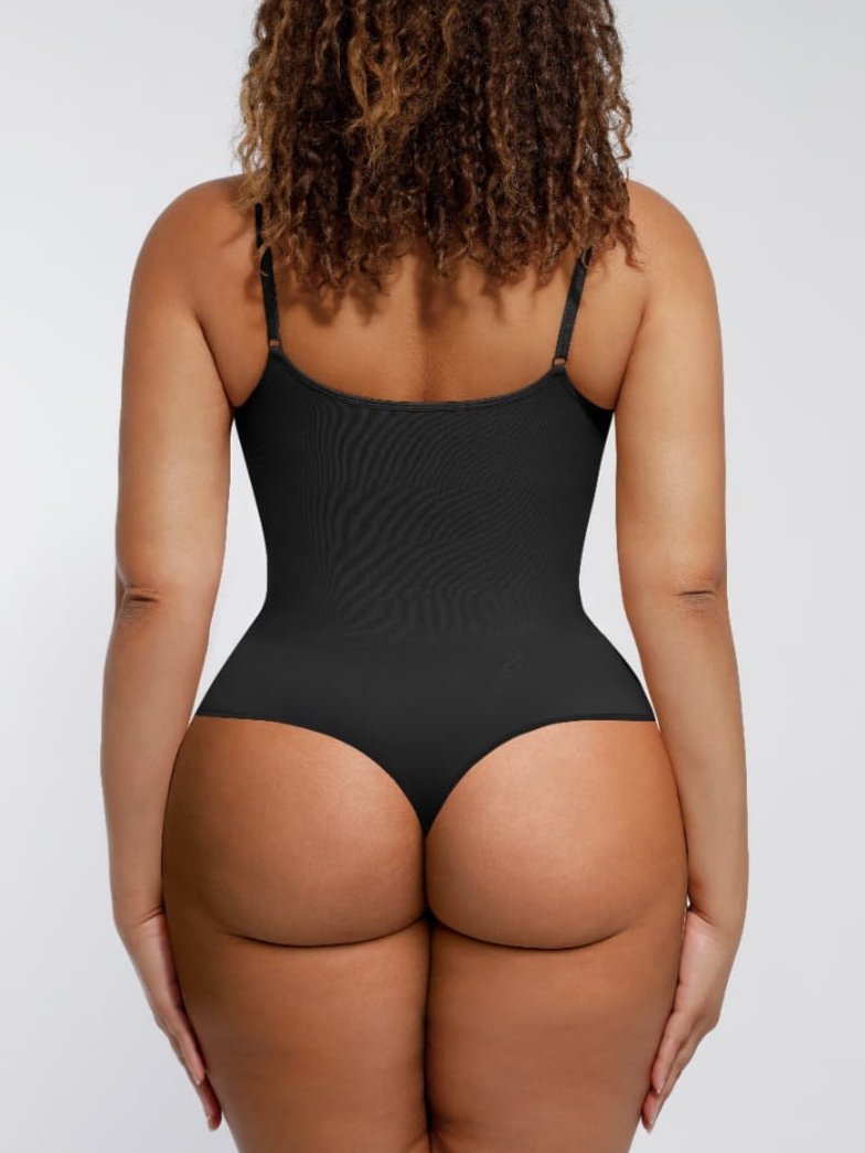 Seamless Covered-Bust Thong Bodysuit