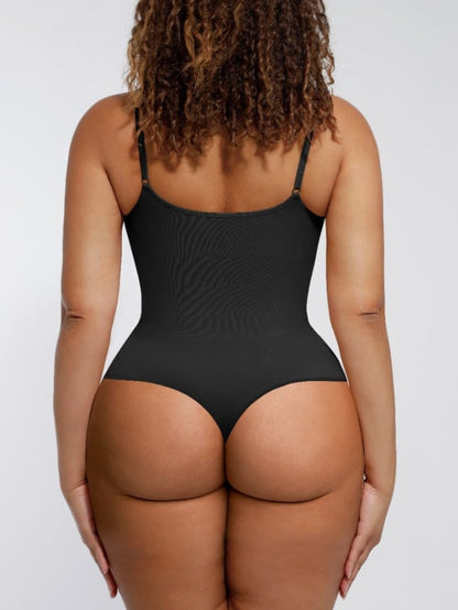 Seamless Covered-Bust Thong Bodysuit