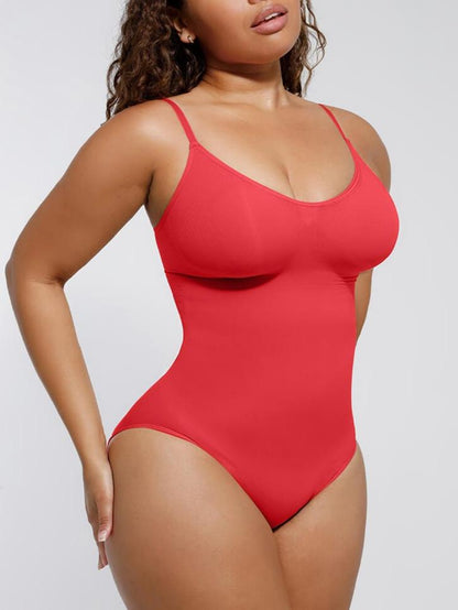 Seamless Covered-Bust Thong Bodysuit