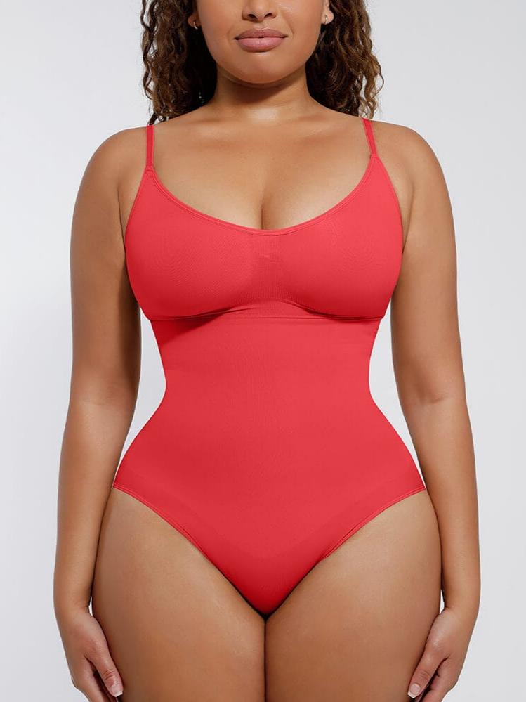 Seamless Covered-Bust Thong Bodysuit