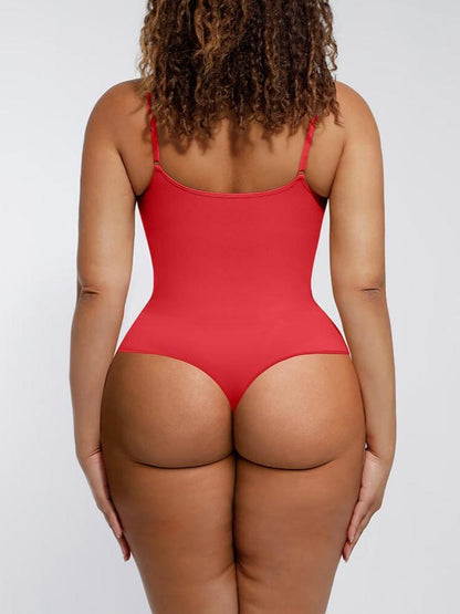 Seamless Covered-Bust Thong Bodysuit