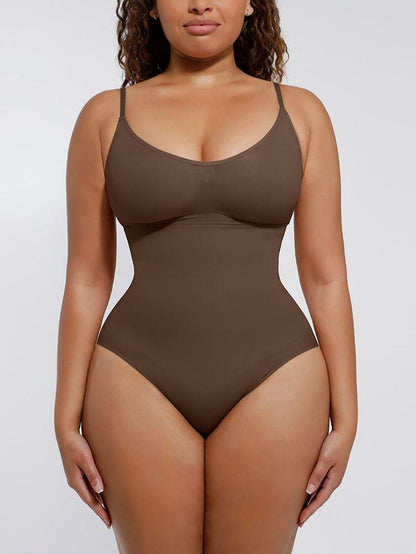 Seamless Covered-Bust Thong Bodysuit
