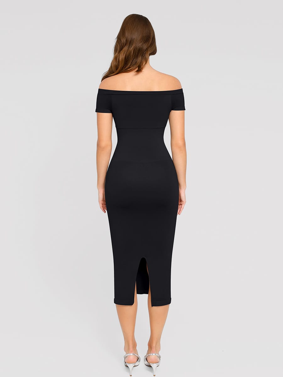 Eco-Friendly Seamless Short-Sleeve Outerwear Dress